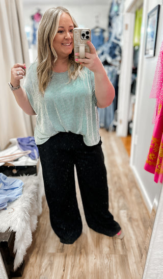Ribbed short sleeve top - Jayden Layne