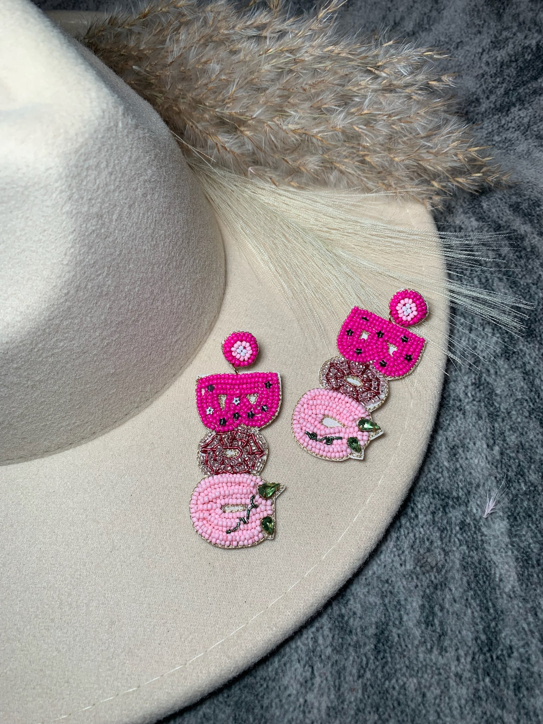 Boo Seed Bead Earrings