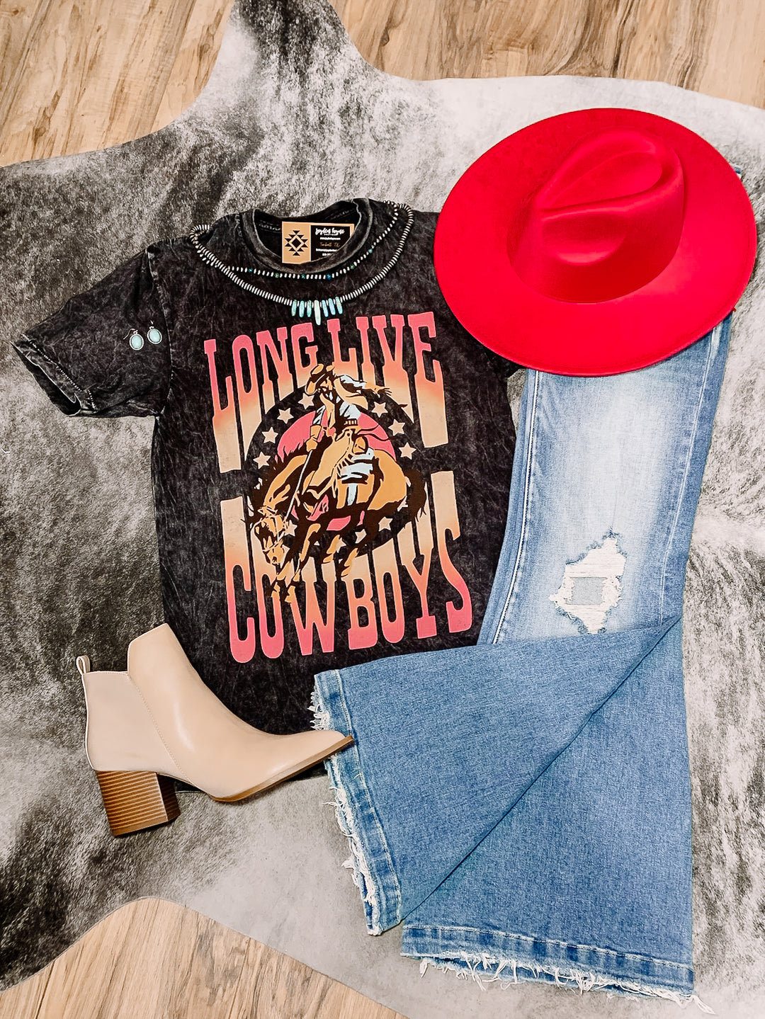 Long Live Cowboys Mineral Wash Tee