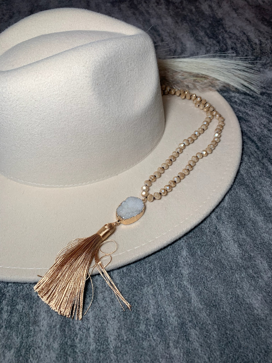 Champagne Beaded Statement Necklaces