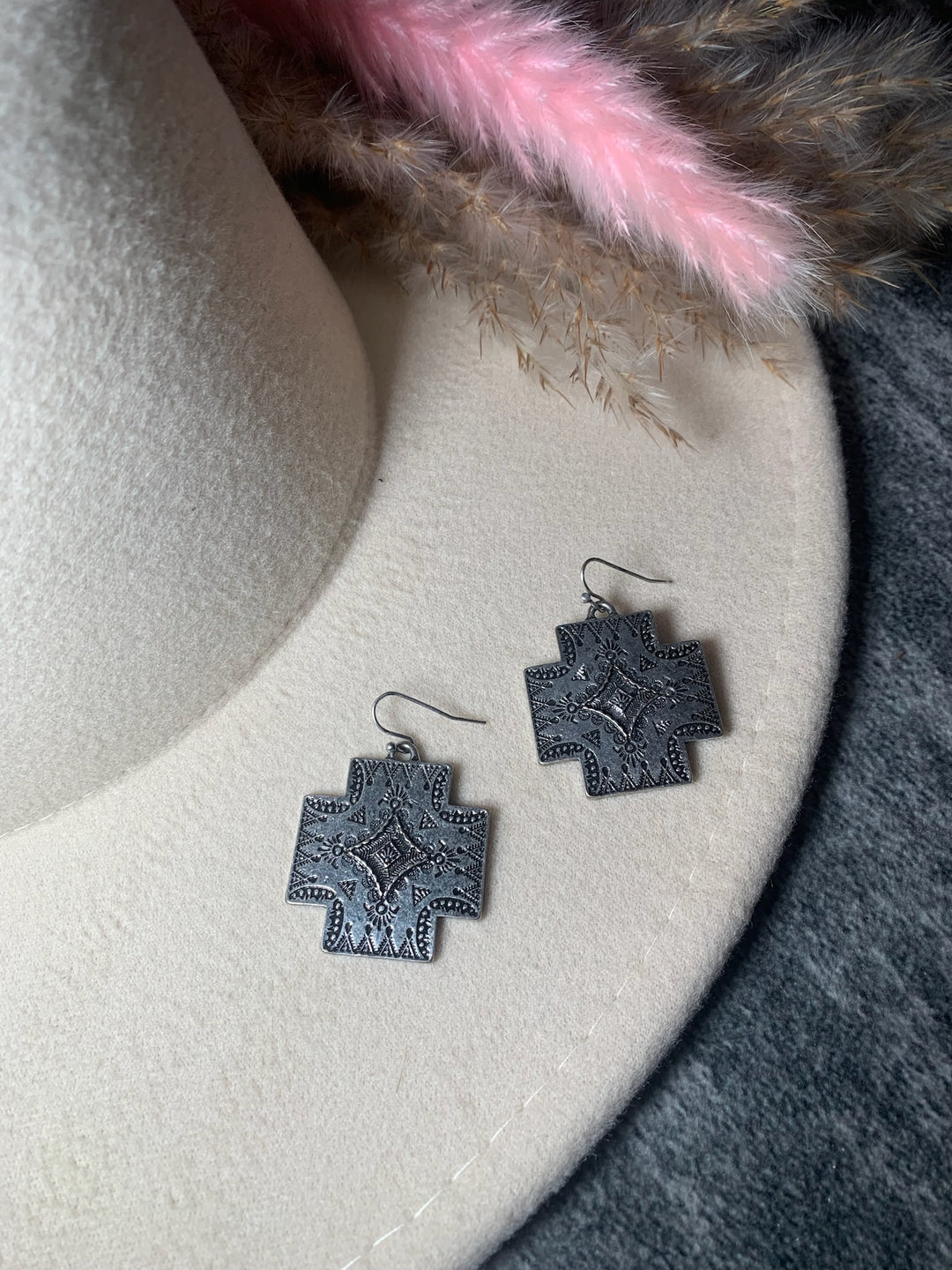 Silver Concho Earrings
