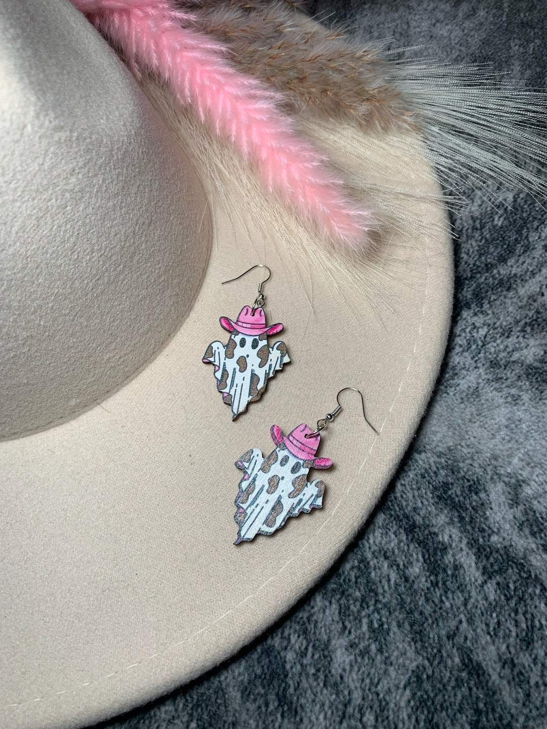 Cowboy Ghost Earring