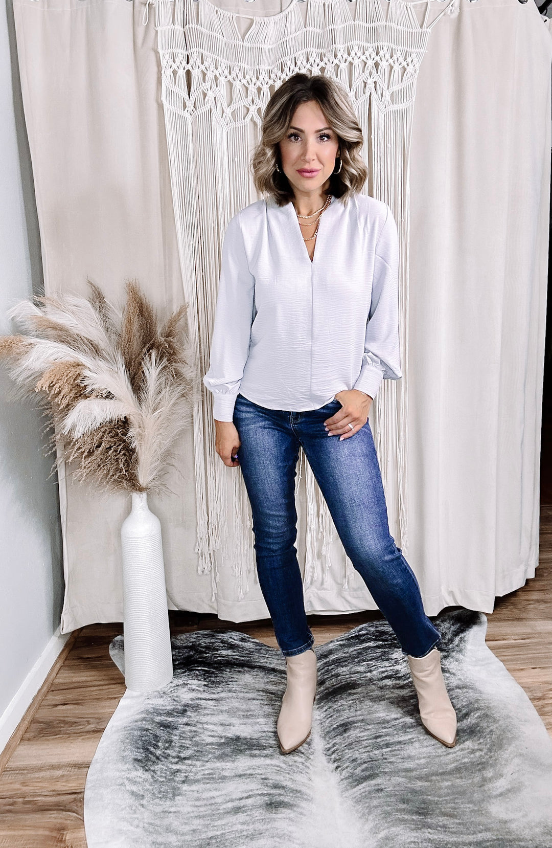 White Maggie Airflow Long Sleeve Top