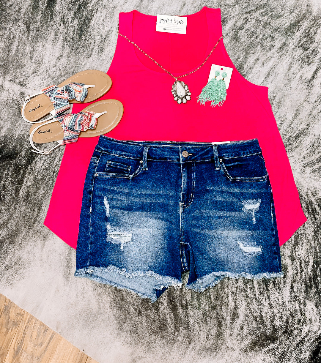 Curvy Vintage High Rise Shorts