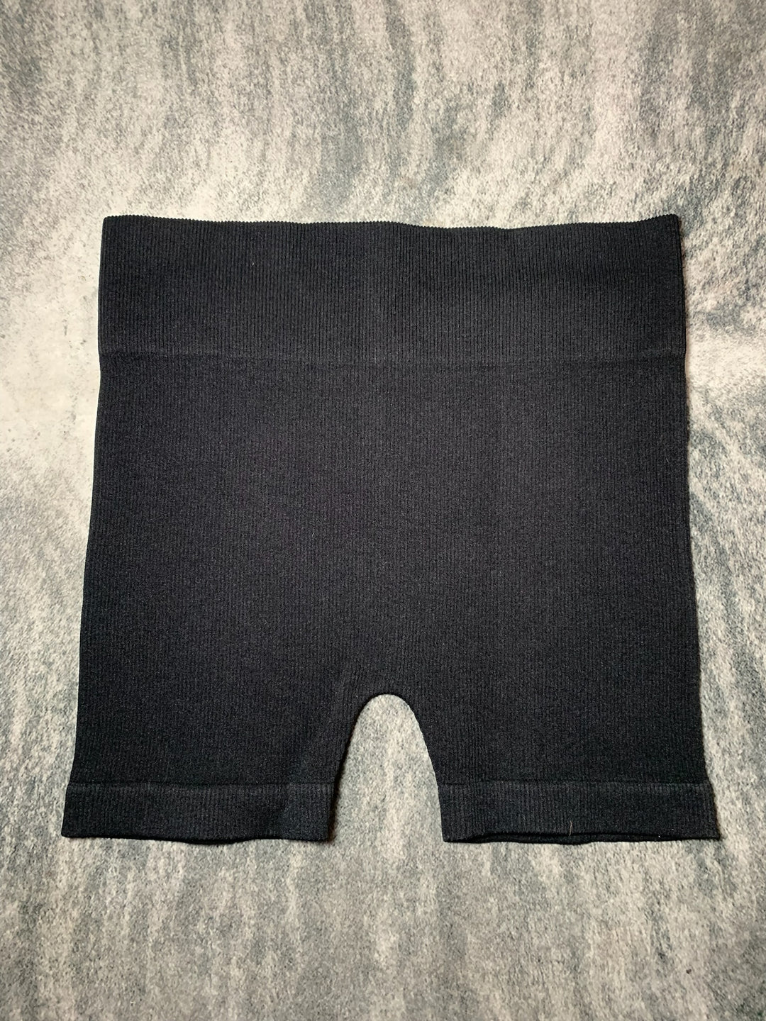Black Ribbed Shaper Boy Short