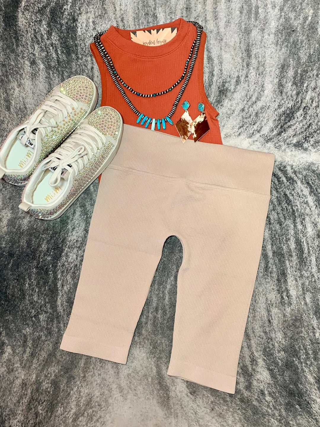 Nude Ribbed Shaper Long Boy Short