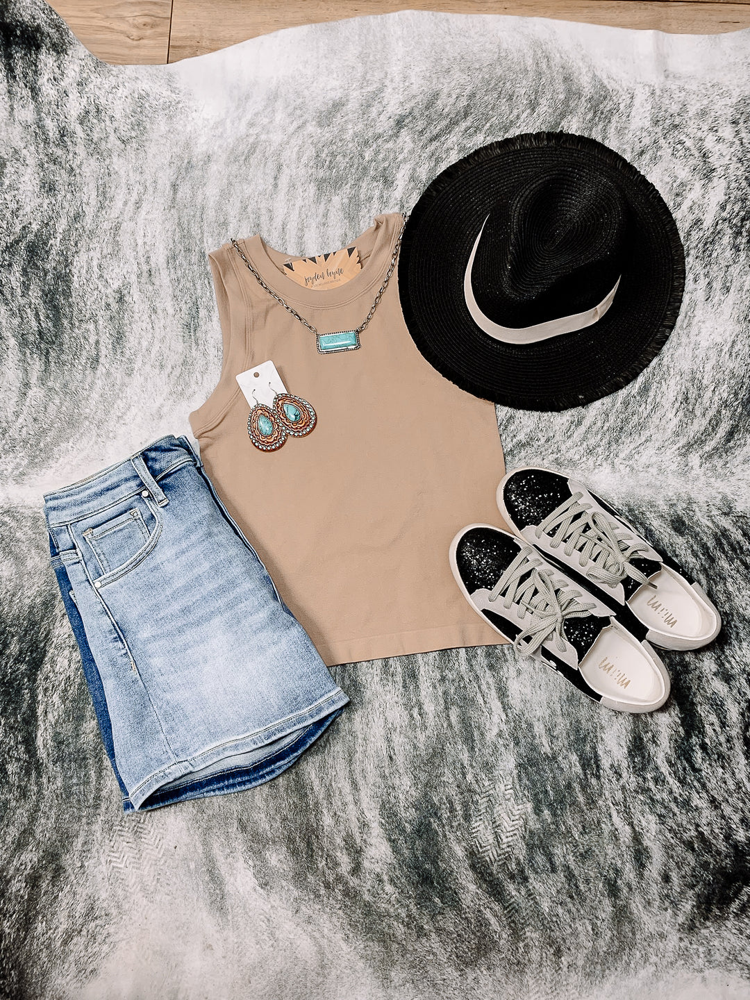 Nude Thick Banded Tank Top
