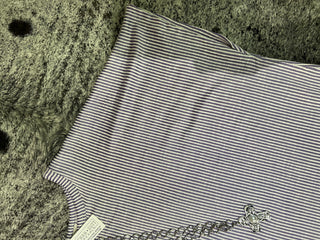 Ribbed Striped Oversized Short Sleeve Top