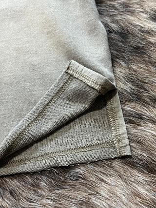 Washed split neck raw edge short sleeve knit top, photo 4