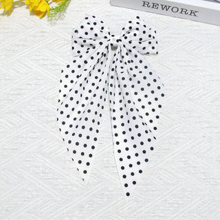 Polka Dot Large Bow Hair Barrette Sweet Hair Accessory