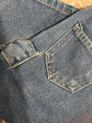 Girls Bow Stretch Wide-Leg Jean