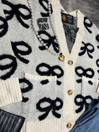 Coquette bow cardi