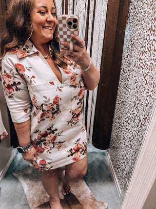 Brielle Floral Collared Dress