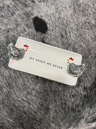 Rooster Everything Trinket Plate
