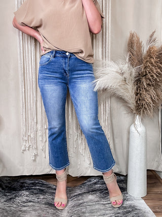 Mid rise cropped flare jeans - Jayden Layne