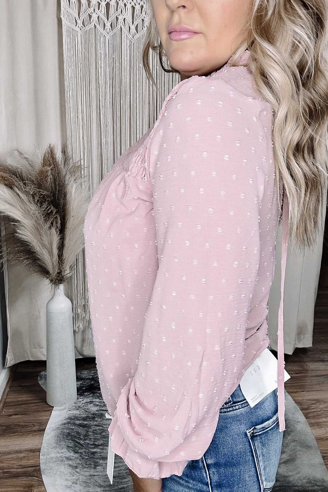 Pink Vanessa Dotted Blouse