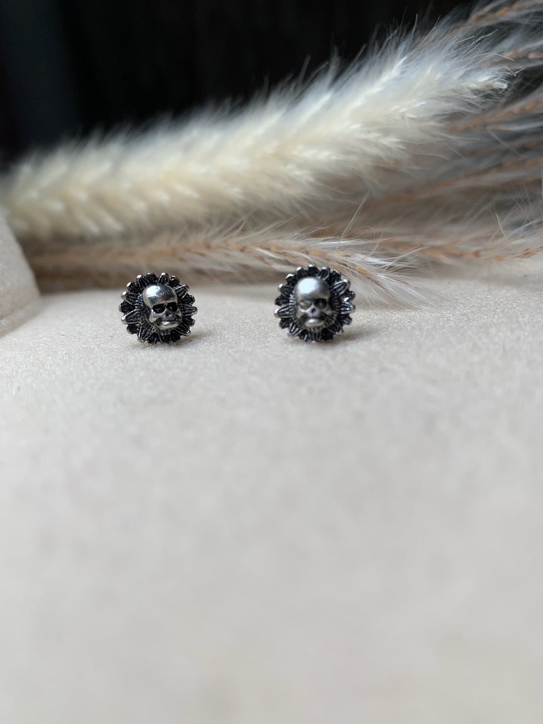 Skeleton Flower Stud