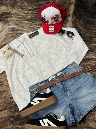 White Camo Crew Neck Sweatshirt