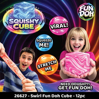 Fun Doh Swirl Squishy Cubes Viral Assortment