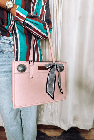 Wrangler Leather Tote with Conchos