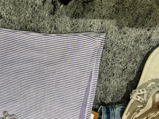 Ribbed Striped Oversized Short Sleeve Top