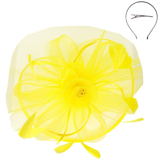 Floral Organza Mesh Ribbon Fascinator