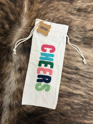 Cheers Beaded Wine Bag