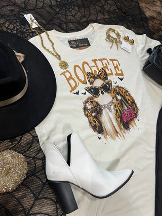 Boo-Jee Ghost Blingy Rhinestone Graphic Tee