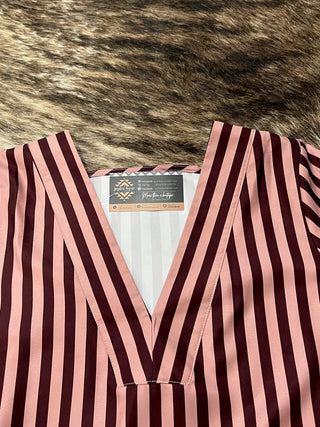 V-Neck Stripe Top Short Sleeve