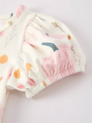 Girls Pink Pumpkin Dress