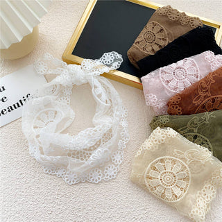 Lace Floral Triangle Scarf