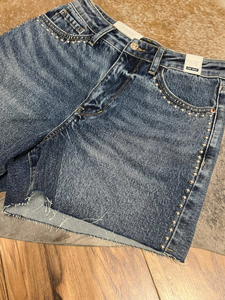 Judy Blue High Rise Studded Denim Shorts