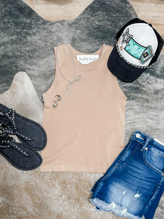 Nude Thick Banded Tank Top