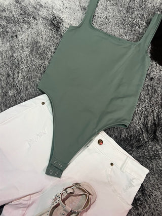 Jade Square neck tank bodysuit