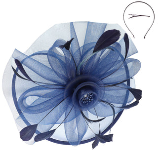 Floral Organza Mesh Ribbon Fascinator