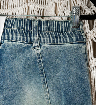 High rise cargo jeans