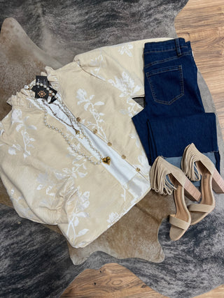 Frilled chic cardi blouse