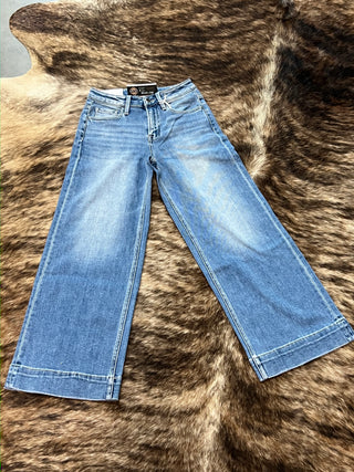 High rise crop wide leg jeans, photo 1
