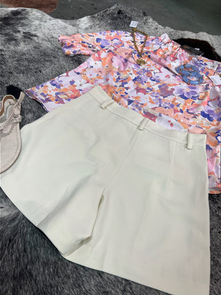 High Waisted Dressy Formal A-Line Shorts