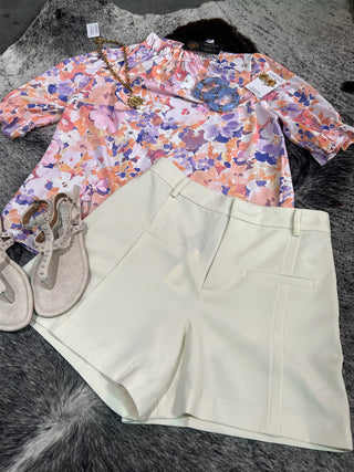High Waisted Dressy Formal A-Line Shorts