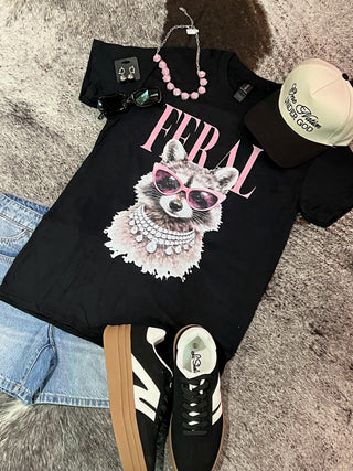 Feral Racoon Boujee Tee