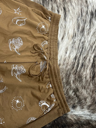 Plus Size Western Print Lounge Set