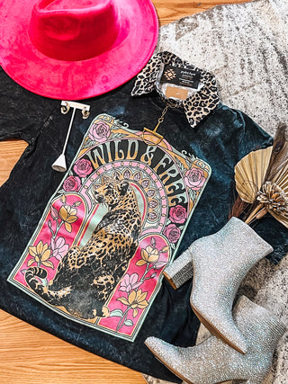 Wild & Free Leopard Mineral Wash Tee