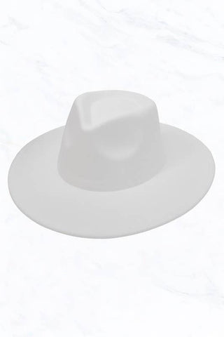 Suede Large Eaves Teardrop Top Fedora Hat
