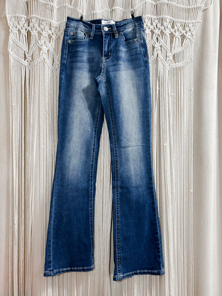 Mid Rise Wide Leg Premium Denim Jean