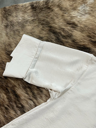 V-neck Metal Button Down Shirt