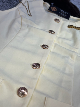 Sleeveless Button Front Vest Top