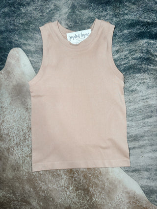 Nude Thick Banded Tank Top