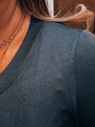 Mock Neck Thick Banded Long Sleeve Top