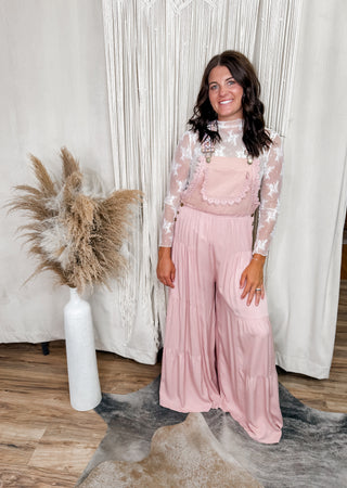 Pink Boho Overalls
